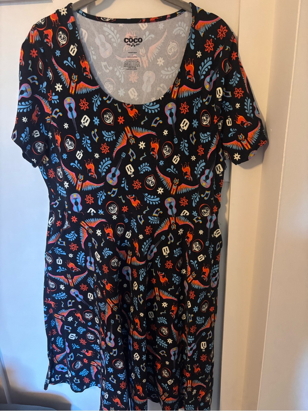 Disney Pixar Coco Dress Size 1 Plus Black Fit & Flare